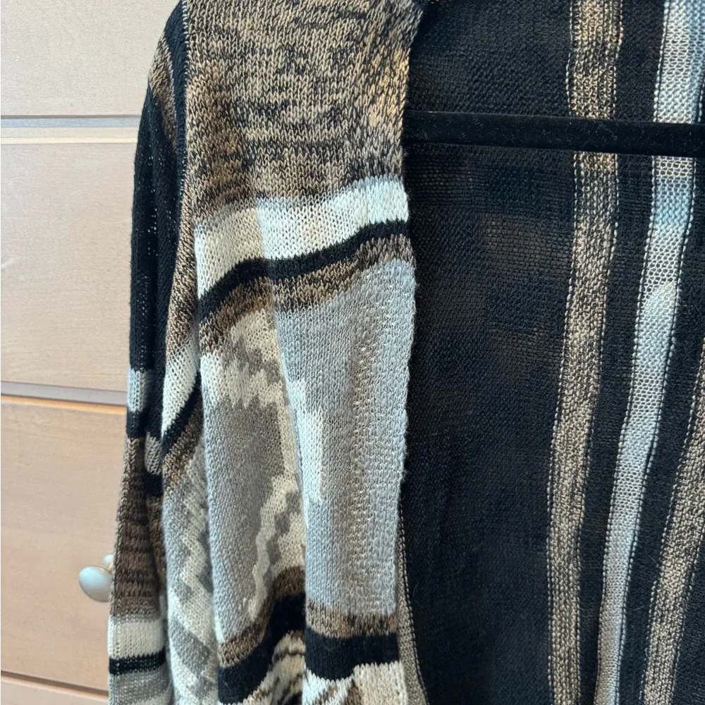 No Boundaries Black and Brown Patterned Shawl